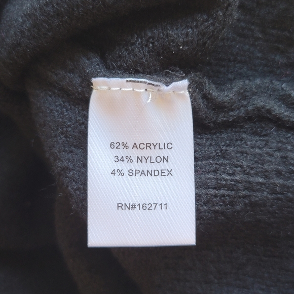 99 JANE STREET Size XXL Black Cardigan Sweater Pearl & Rhinestone Embellished - Picture 6 of 7